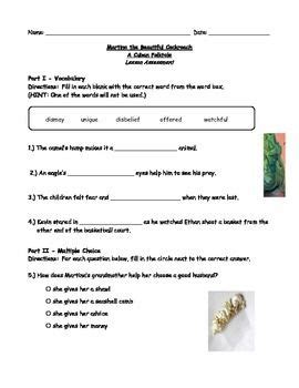 McGraw Hill Wonders - Martina the Beautiful Cockroach Comprehension Activity | Comprehension ...