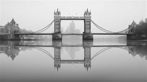 Premium AI Image | tower bridge black and white