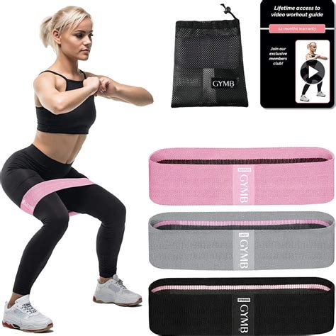 Booty 3 Resistance Bands for Legs and Butt Set, Exercise Bands Fitness ...