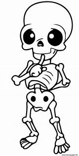 Cute Skeleton Kid Coloring Page Printable sketch template