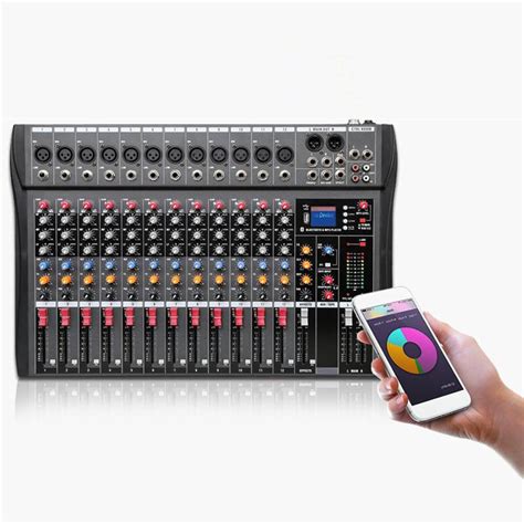 12 Channel bluetooth Digital Microphone Sound Mixer Console ...