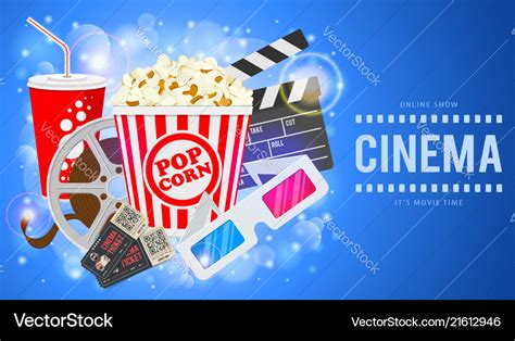 Cinema and movie banner Royalty Free Vector Image