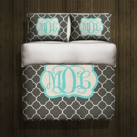 Personalized Bedding Monogram Duvet Cover by CherryTreeLaneDesign