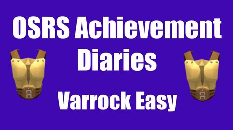 [OSRS] Varrock Easy Achievement Diary Guide - Oldschool Runescape Quest Guide - YouTube