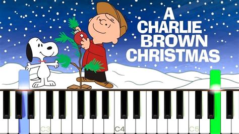 A Charlie Brown Christmas [Easy Piano Tutorial] | SHEET MUSIC + MIDI 🔥 ...