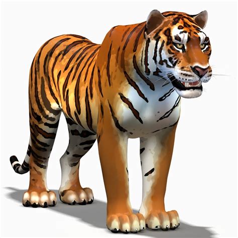 3d cartoon tiger