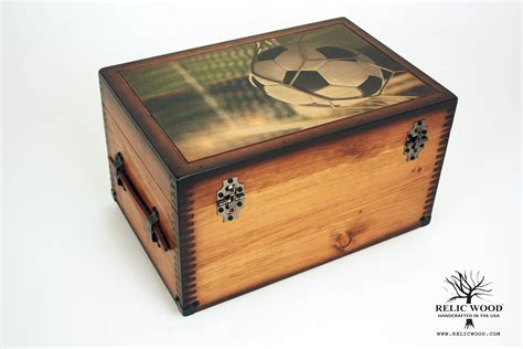 Custom Soccer Keepsake Box Gift - Relic Wood