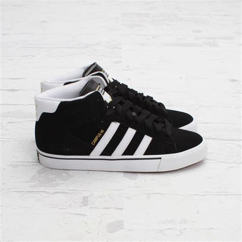 adidas Skateboarding Campus Vulc Mid - Black / Run White | Sole Collector