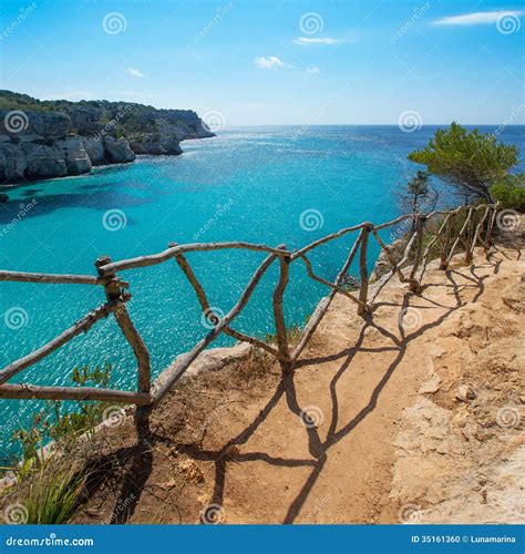 Cala Macarella Menorca Turquoise Balearic Mediterranean Stock Photo ...