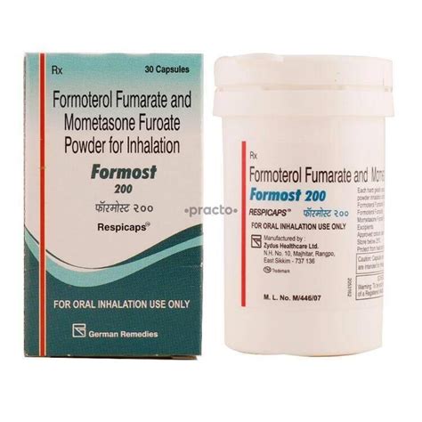 Formoterol (6mcg) + Mometasone Formost 200 Inhaler, Non Prescription, Treatment: Asthma, Rs 580 ...