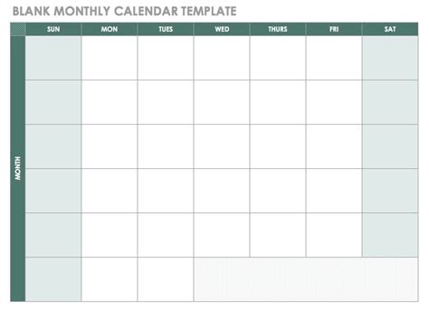 Free Monthly Calendar PDF Template | Excel calendar template, Monthly ...