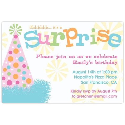 Wording for Surprise Birthday Party Invitations | Drevio Invitations Design