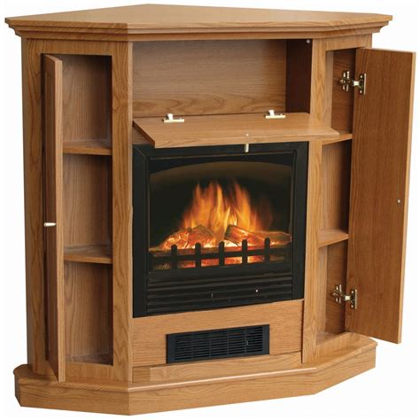 Stonegate® Electric Fireplace with Side Storage, Oak Veneer - 174895 ...