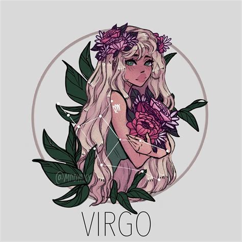 virgo zodiac art illustrations - Knittiesandkitties