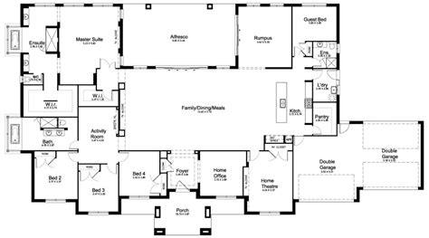 Floor Plan Friday: 5 bedroom acreage home | 5 bedroom house plans ...