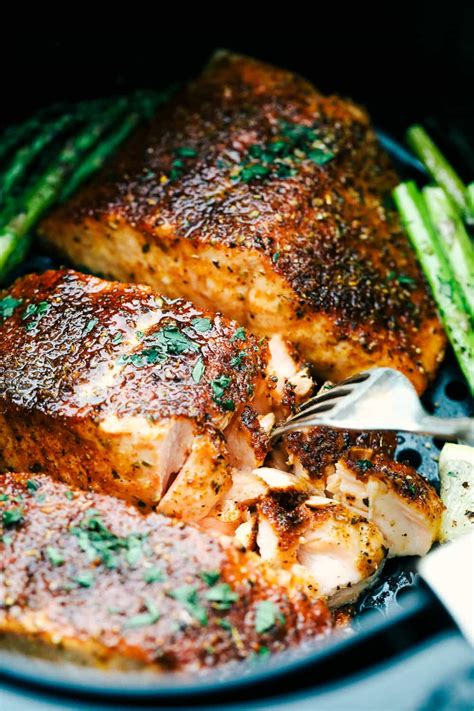 Brown Sugar Garlic Air Fryer Salmon *Easy* | Cook & Hook