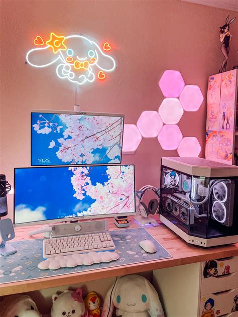 My White (and pink for now) PC gaming setup! This one is for the girls looking for some ...