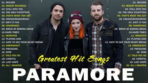 Paramore Greatest Hits 2023 Full album - The Best of Paramore playlist - YouTube