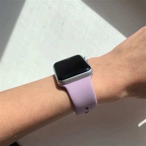 Bright Sports Silicone Apple Watch Bands - Light Purple