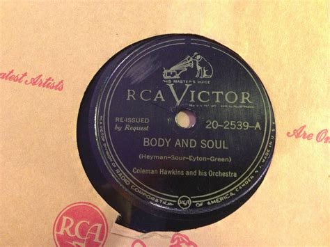 RPM OOP: Coleman Hawkins - Body and Soul, RCA Victor 78, 1939