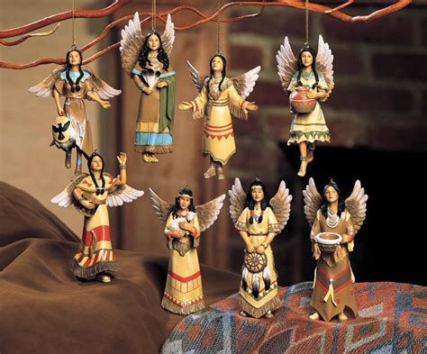 8 Pc Native American Maiden Angel Christmas Tree Ornament Set ~New ...