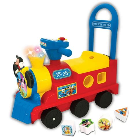 Kiddieland Disney Mickey Mouse Clubhouse Play n' Sort Activity Train Ride-On - Walmart.com ...