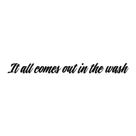 Comes Out In The Wash Wall Quotes™ Decal | WallQuotes.com