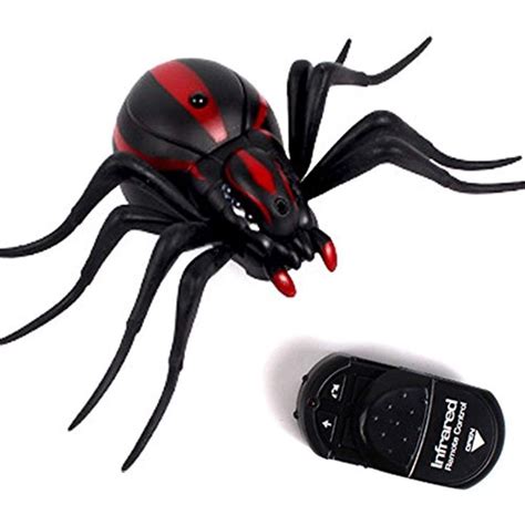 Realistic Black Fake Spider Remote Control RC Prank Toys Insects Bugs ...