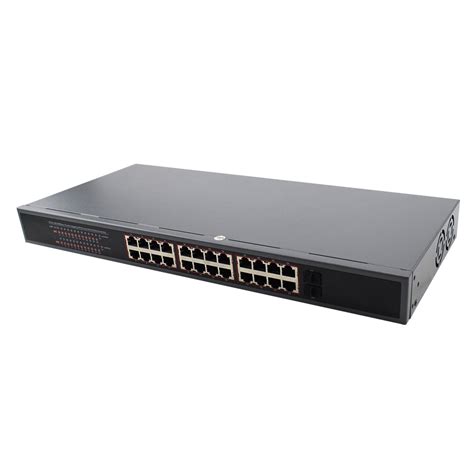 24-Port Ethernet Unmanaged PoE Switch with 2 Gigabit SFP Ports 370W (P