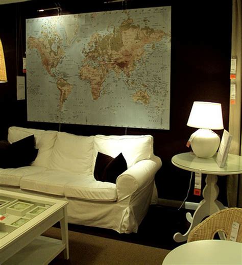 IKEA Premiar WORLD MAP Canvas WALL ART Print and Frame HUGE PREMIÄR ...