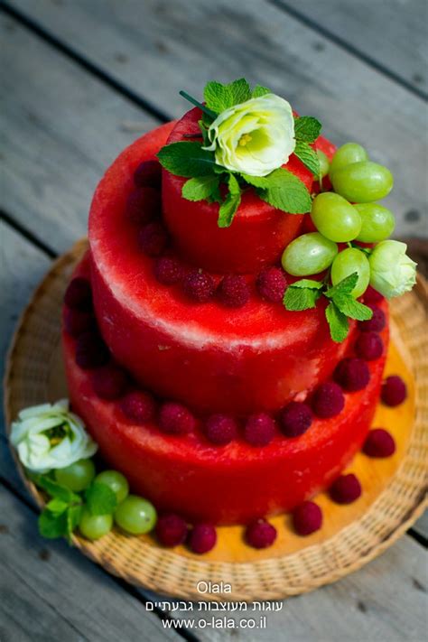 Watermelon cake www.o-lala.co.il | Fresh fruit cake, Fruity cake, Cake ...