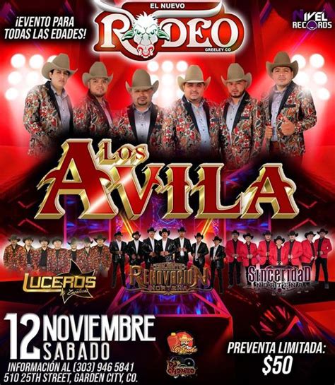 LOS AVILA , LUCEROS , SINCERIDAD NORTEÑA EN VIVO ! GARDEN CITY COLORADO | Tickeri - concert ...