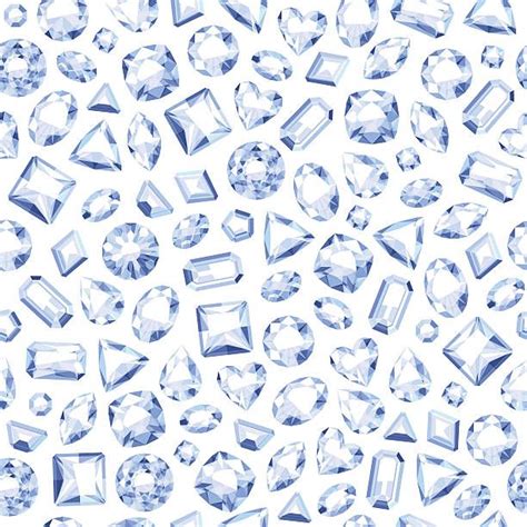 Realistic white jewels pattern. Diamonds background vector art ...