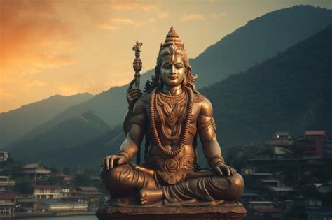 Premium Photo | Statue of Lord Shiva in Rishikesh India 2022