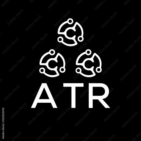 ATR letter logo. ATR best black background vector image. ATR Monogram logo design for ...