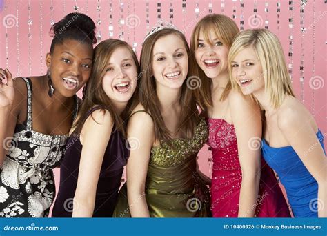 Group of Teenage Friends Dressed for Prom Stock Photo - Image of people, five: 10400926