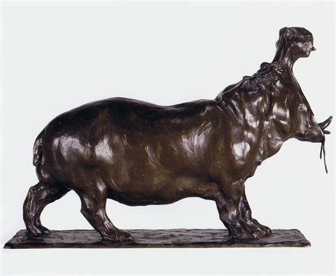 Rembrandt Bugatti (Italian 1884 - 1916), A. A. Hébrard, "Hippopotamus", Patinated Cire Perdue ...