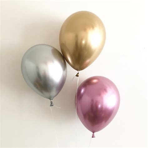 NEW Chrome Balloons Gold Chrome Silver Chrome Mauve Chrome | Etsy