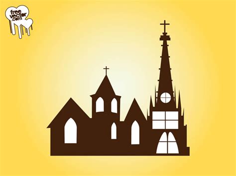 Church Silhouette Vector at Vectorified.com | Collection of Church ...