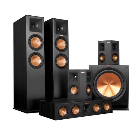 Klipsch RP-280FA Home Theater System Bundle (Black) with Yamaha RX ...