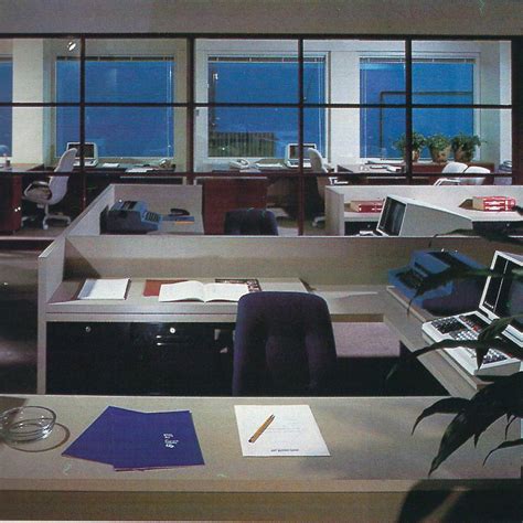 Offices at The Boston Globe, Boston, USA, 1988 | Retro interior design, 80s interior design ...