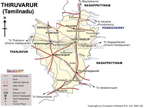 tiruvarur: Map of Tiruvarur