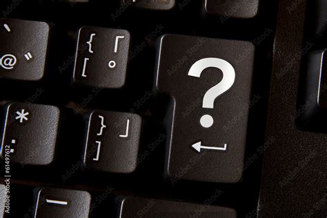 Question mark key on keyboard Stock Photo | Adobe Stock