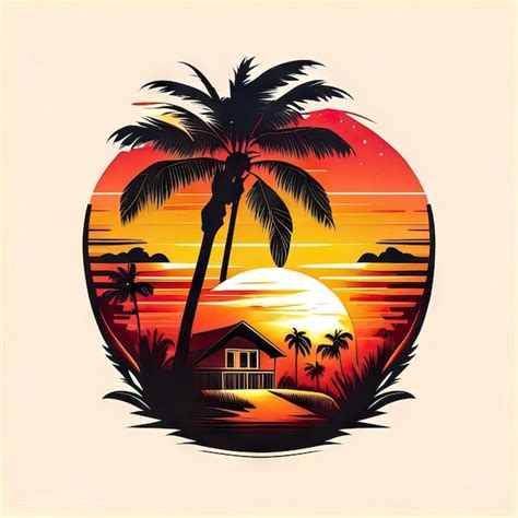 Premium AI Image | Tropical logo design