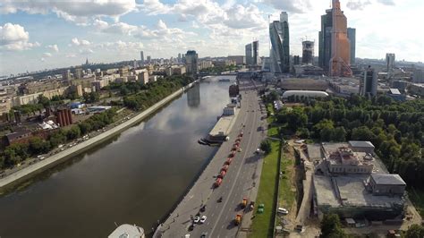 Aerial view of Moscow city with river and cloudy sky 28840378 Stock ...