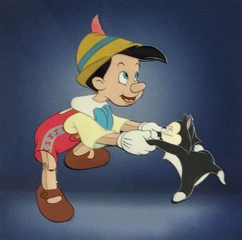 Animation Collection: Original Production Animation Cel of Pinocchio and Figaro from "Pinocchio ...