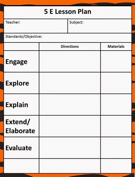 5e Lesson Plan Math