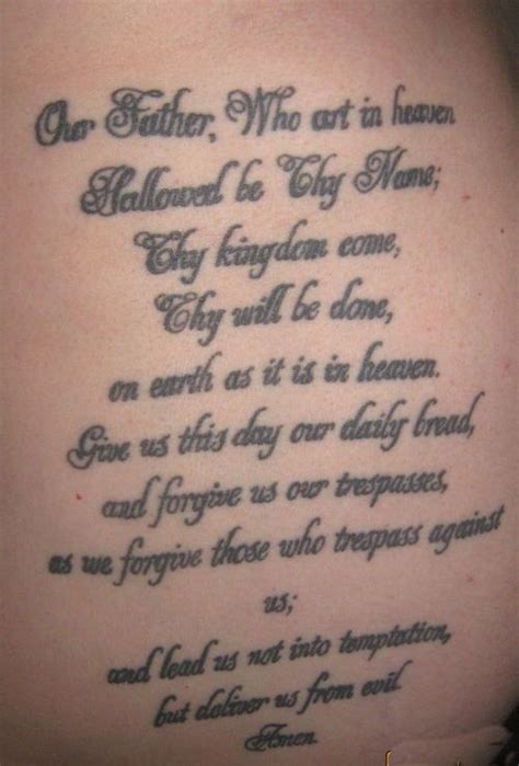 Lords prayer tattoo on arm | TATTOO