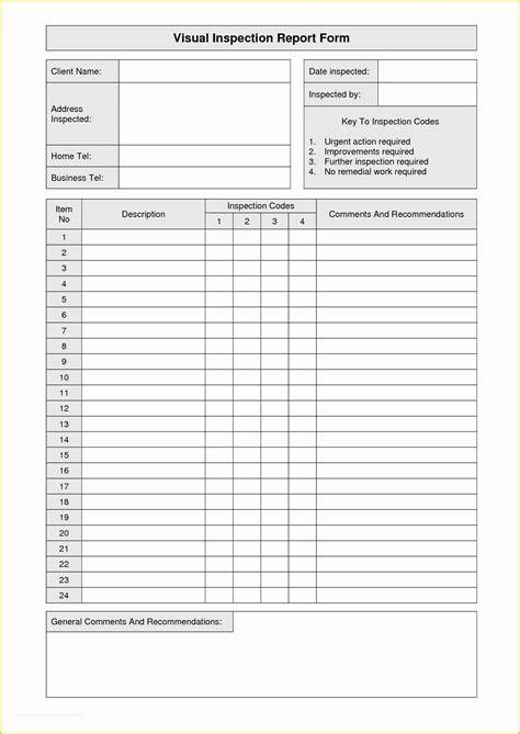 Free Home Inspection Report Template Word Of Inspection Report Template ...