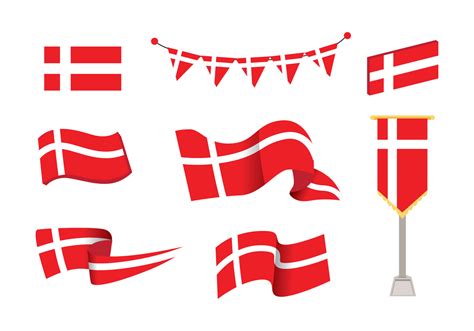 Danish Flag Vector 142724 Vector Art at Vecteezy